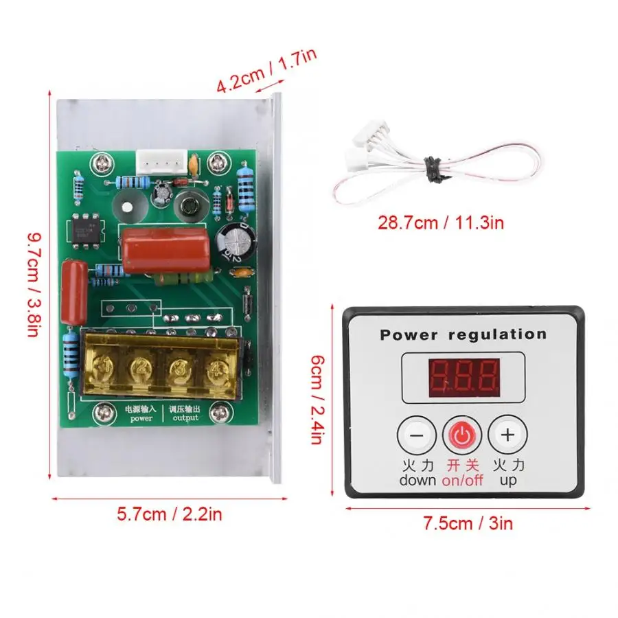 AC 220V 6000W SCR цифровой регулятор напряжения регулятор скорости Диммер термостат