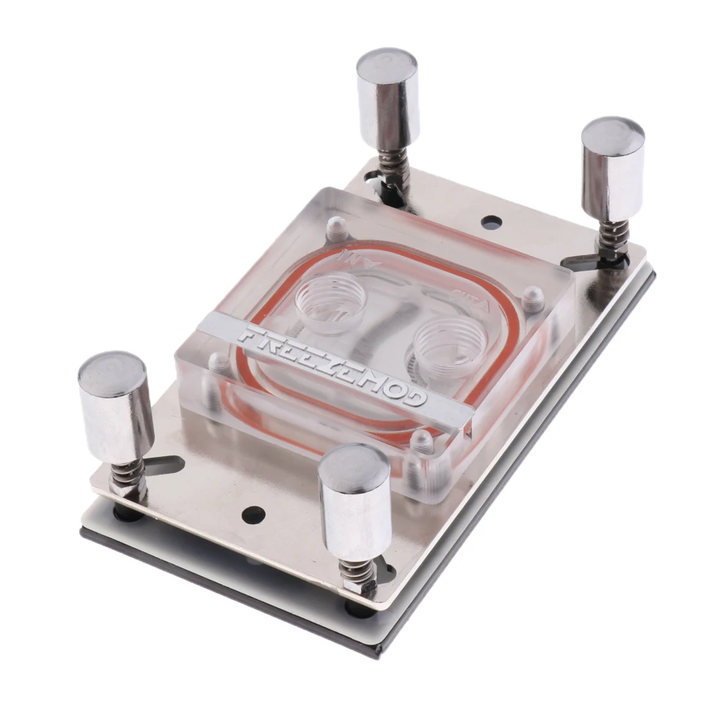Acrylic PC CPU Water Cooling Block Waterblock Copper Base Cool Inner Channel