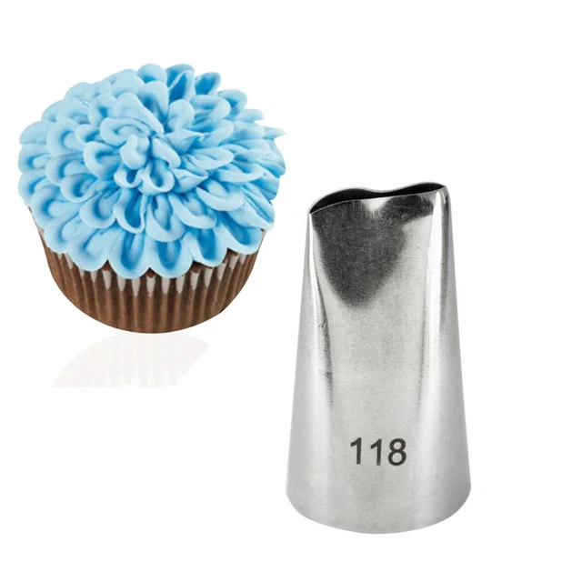 118# Rozsdamentes Acél Jegesedés Csővezetékek Fúvókák Torta Díszítő Tészta Készletek Cupcake Szerszámok Bakeware