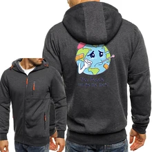 Você pessoas me fazer doente hoodies dos homens dos desenhos animados engraçado terra jaquetas moda casual zip casaco com capuz streetwear hip hop jaqueta masculina