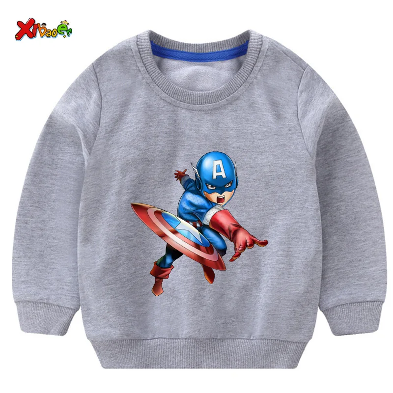 Baby sweatshirt boys autumn cartoon funny superman Hoodies Autumn Winter Toddler Infant Pullover white sweatshirt for boy