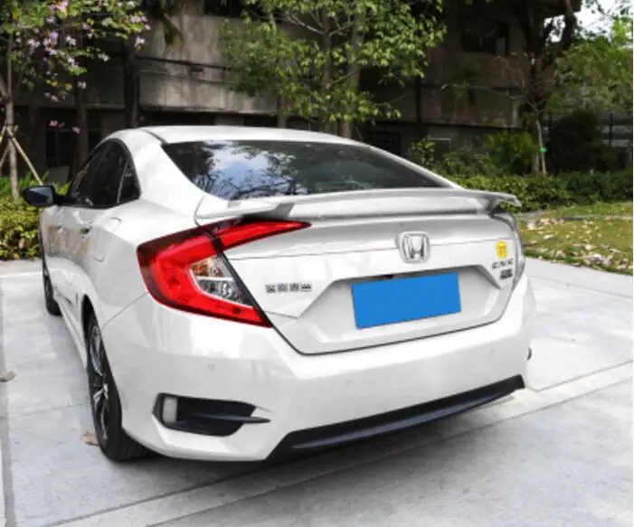 ABS заднее крыло багажника выступ Спойлеры Подходит для Honda Civic 4 Двери Седан - Цвет: Белый