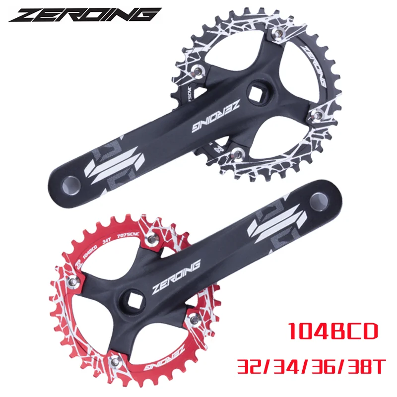 Звездочка велосипедная ZEROING MTB 170 мм 104BCD 8/9/10/11 скоростей | Спорт и развлечения