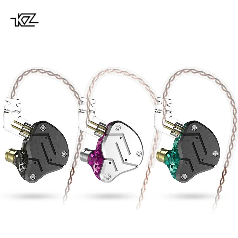 KZ ZSN 1BA + 1DD тяжелые басы коммутационный кабель наушники HIFI с четырехъядерным