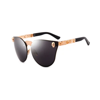 

Fashion Women Gothic Eyewear Skull Frame Metal Temple Oculos de sol