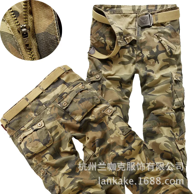 

MEN'S WEAR Hot Selling Camouflage Pants Washing Bib Overall Loose And Plus-sized duo kou dai ku Special Approval Four Seasons