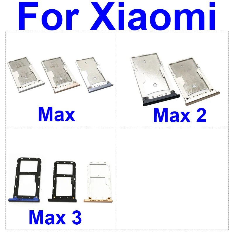 Supporto Per Vassoio Per Sim Card Per Xiaomi Mi Max 2 3 Sim & Card Memory Reader Slot Adapter Parti Di Ricambio