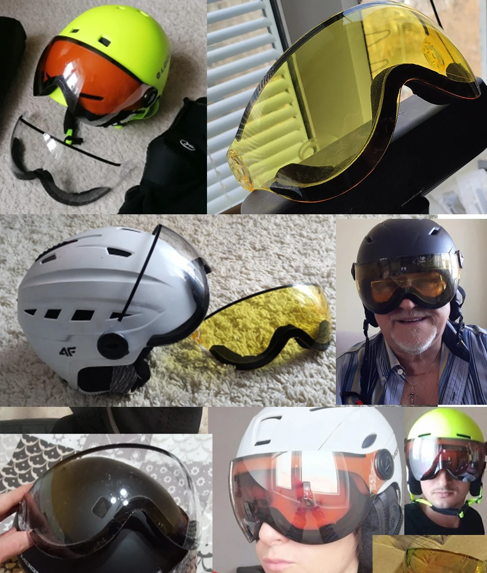 LOCLE MOON MS95 MS99 Skihelm Visier Ersatzlinse UV-Schutz Outdoor Skateboard Helm Extra Schutzbrille für Ski Bergsteigen – Detail 3