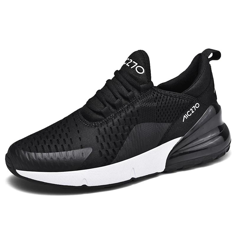 2019men светильник для бега, женские кроссовки, Женская дышащая подошва, Zapatos De Mujer, Высококачественная спортивная обувь для пар - Цвет: 270 Black White