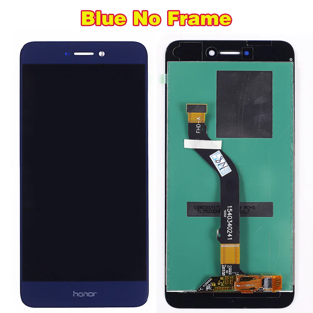 Huawei 5,2 дюймов ЖК-дисплей huawei Honor 8 lite сенсорный экран дигитайзер сенсор в сборе 1920*1080 рамка PRA-TL10 PRA LX1 LX3 - Цвет: Blue without Frame