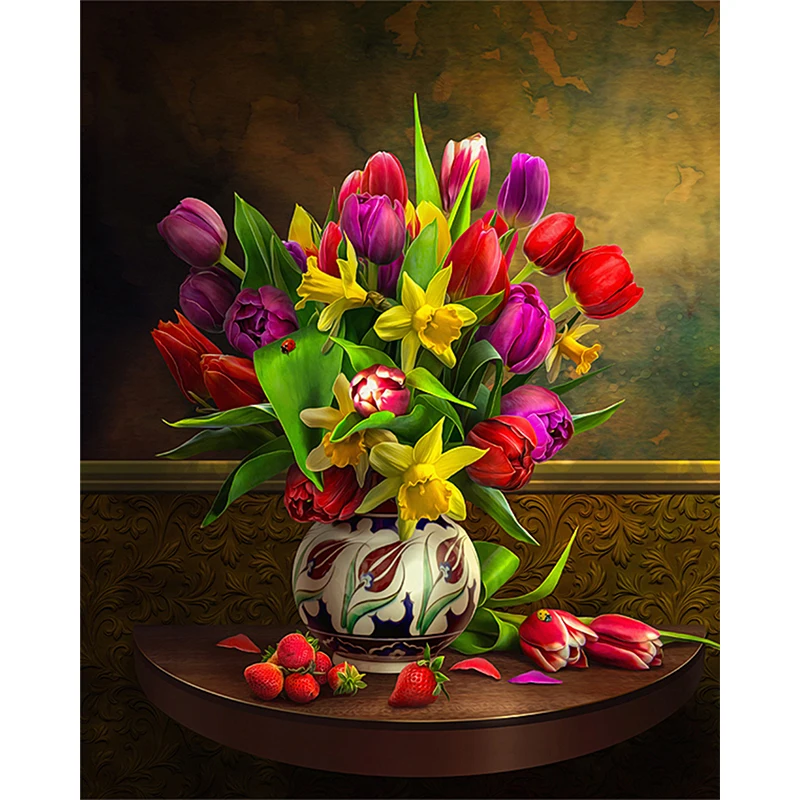 郁金香，水仙花