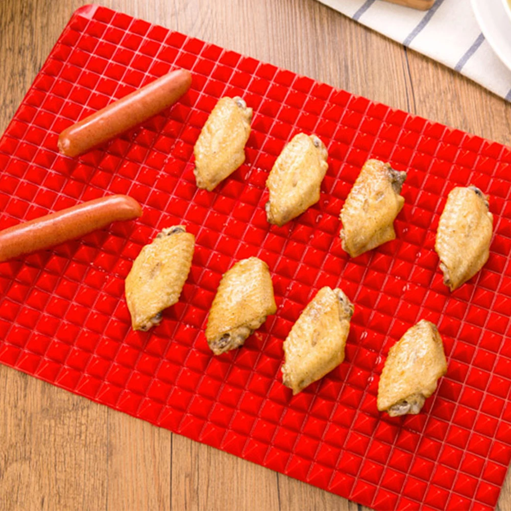 Bakeware Non Stick Baking Pan Pot Silicone Pad BBQ Mat Mold Cooking Mat Pizza Mat Placemat 2