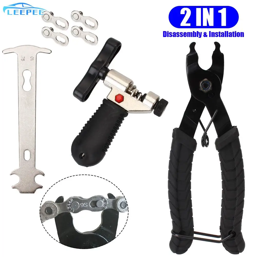 

For MTB Road Cycling Multi Link Plier Chain Checker Repair Tool With Hook UP Magic Buckle Chain Clamp Bike Chain Quick Link Tool