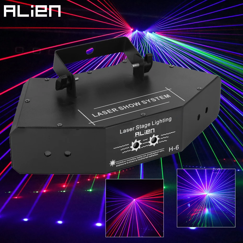 ALIEN RGB Полноцветный луч линии сканер DMX сценический лазерный проектор Освещение