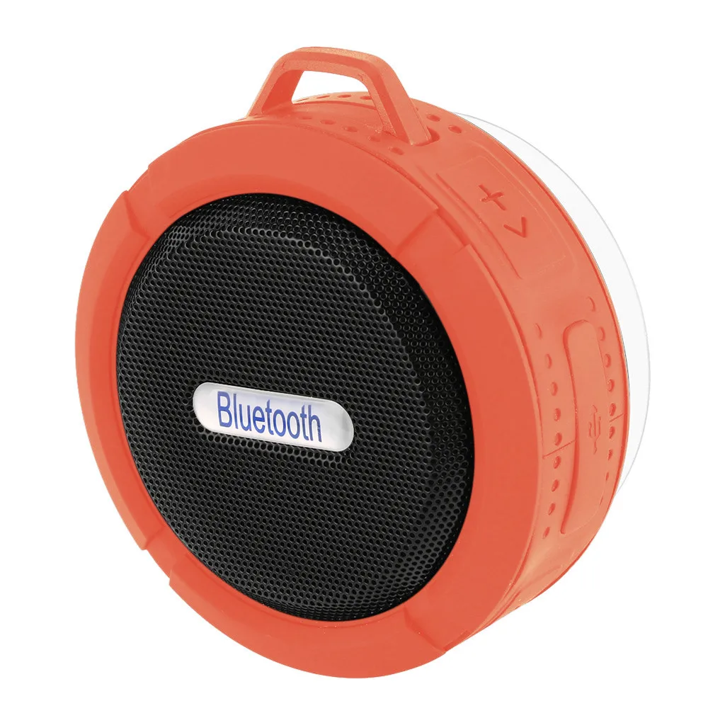 Мини Bluetooth динамик Портативный Водонепроницаемый Беспроводной Громкая Связь Динамик s стерео звук для душа Ванная комната Бассейн автомобиль пляж#1213g35 - Название цвета: Оранжевый