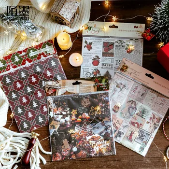 

8 Pcs/Lot Retro Forest Christmas Night Memo Pad Antique Receipt Sticky Memo Paper Notes Stationery School Supply Escolar