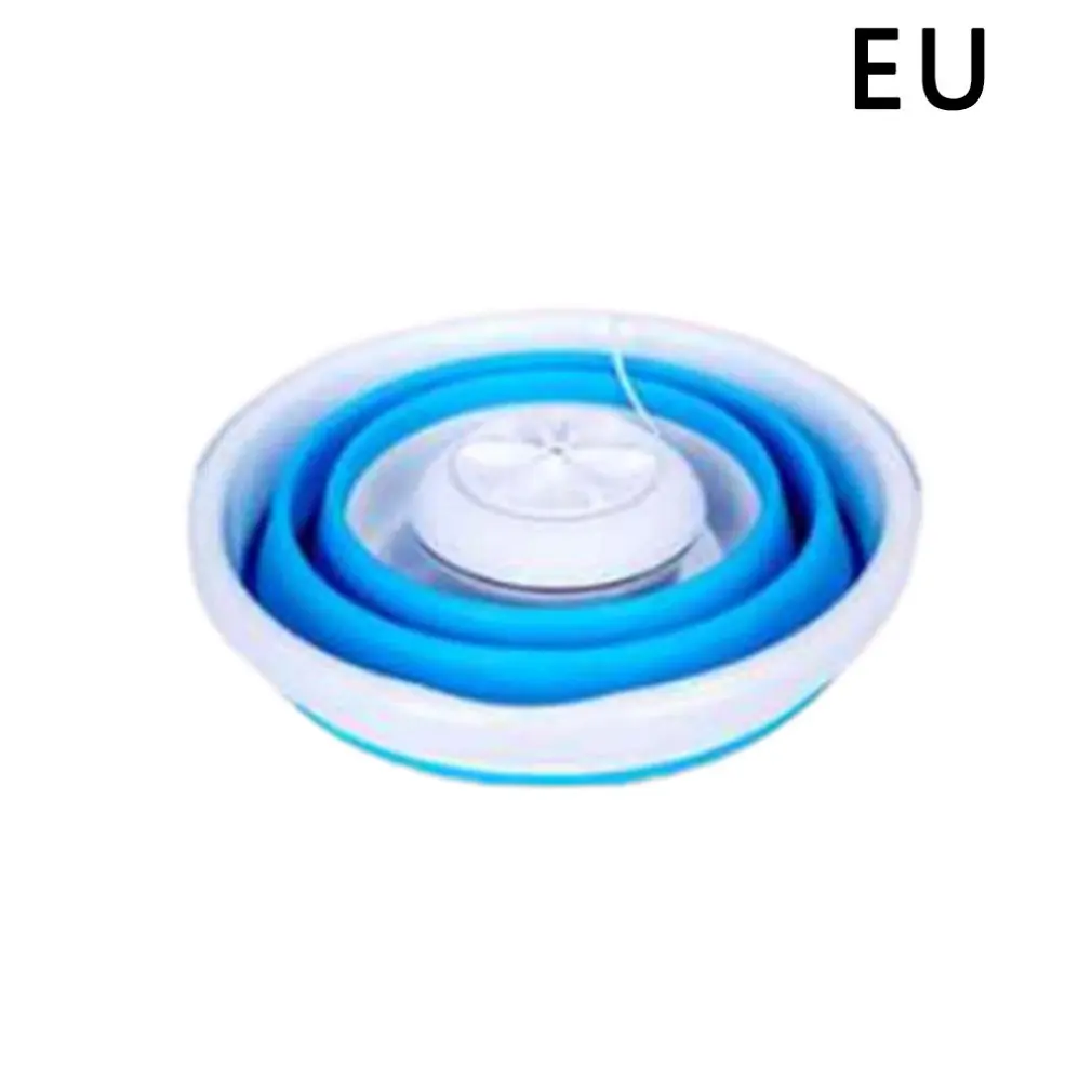 

EU Folding Washing Machine Ultrasonic Turbo Mini Washing Machine Mini Socks And Panties Cleaning Artifact