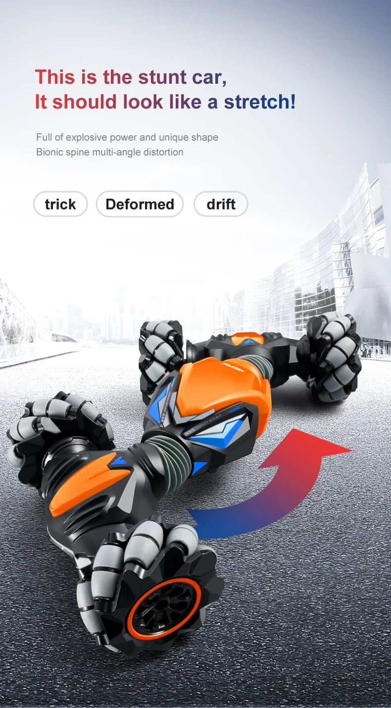4wd rc stunt car with gesture induction and twisting off-road capability – high-speed radio control vehicle with music and drift capabilities, perfect as a gift (model unknown)