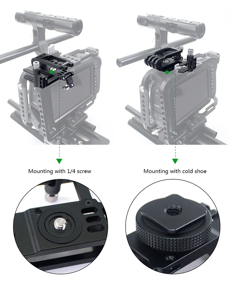 E60 SSD держатель зажим Кронштейн SSD зажим с USB-C кабельный зажим для Сан диск E60 с Кабельный зажим, Холодный башмак и 1/4 винт
