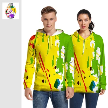 

3d Printed Long-sleeved Hooded Casual Hooded Sweatshirt Loose Men's And Women's Tops