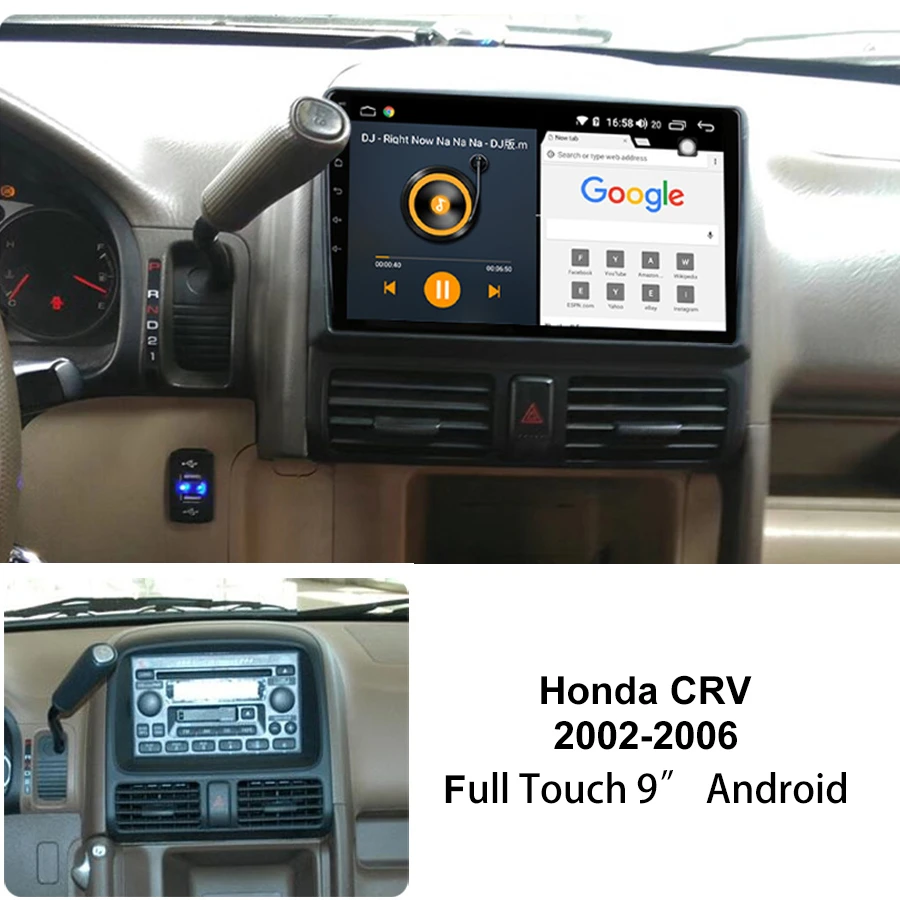 For Honda CRV 2006 2005 2004 Car Android 10.0 Gps Multimedia Player