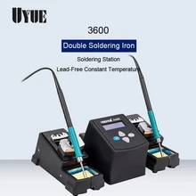 UYUE двойной Электрический паяльник двойное расположение Бессвинцовая паяльная станция с термостатом телефон наладочная и ремонтная станция