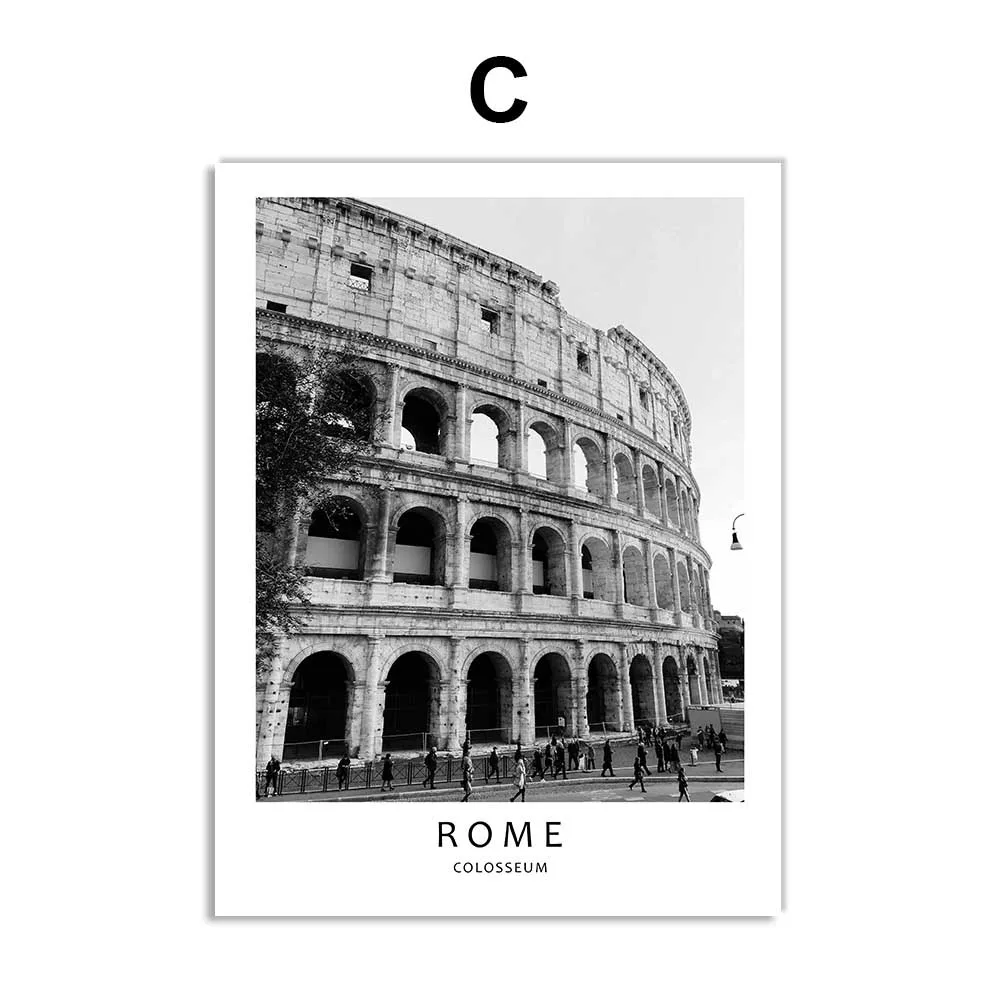 Paris-Tower-London-Big-Ben-Rome-Colosseum-New-York-Posters-And-Prints-Nordic-Canvas-Painting-Wall (6)