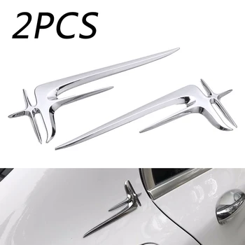 

1 Pair Car Left Right Side Fender Emblem Silver ABS Car Styling Badge Sticker Auto Body Decal Stickers for Mercedes Benz