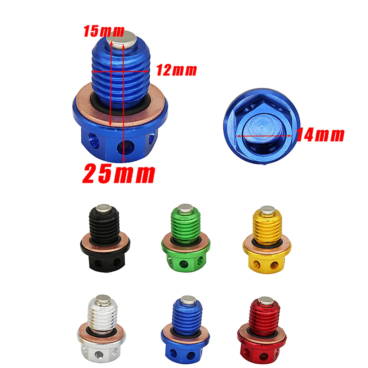 CNC Motorcycle Oil Drain Plug Bolt M12x1.25 Fit For Yamaha