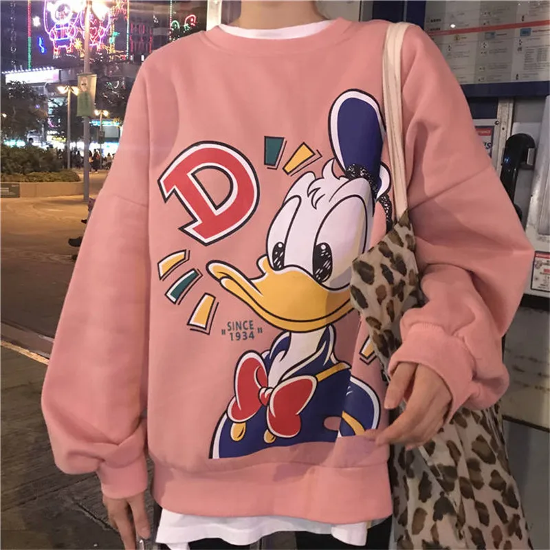  Harajuku Cute Cartoon Hoodies Women Long Sleeve Hoodies Female Casual Oversized Hoodie Streetwear C