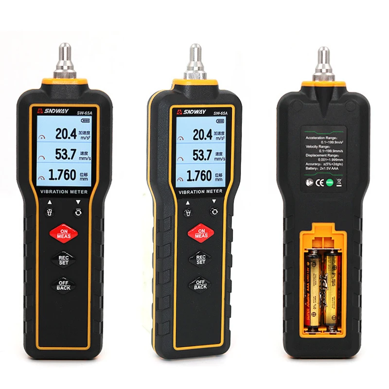 Vibrometer Fr Mechanische Fertigung Digitales Vibrationsmessgert  Mit  LCD, Misst Beschleunigung, Geschwindigkeit, Verschiebung | Fr  Maschinenbau, Industrie Frequenzbereich 15Hz-10kHz