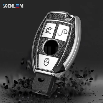 Custodia in pelle TPU per auto Smart Key Cover Shell Fob per Mercedes Benz A B C classe E W176 W204 W212 GLC CLA GLA GLK X117 accessori