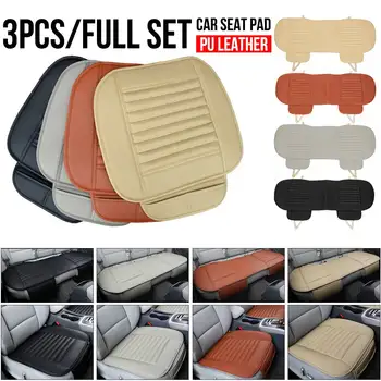 

1 Set For 5 Seat Car Seat Cover Winter Warm Front Back Rear Seat Cushion Pu Leather Breathable Universal Car Seat Protector Mat