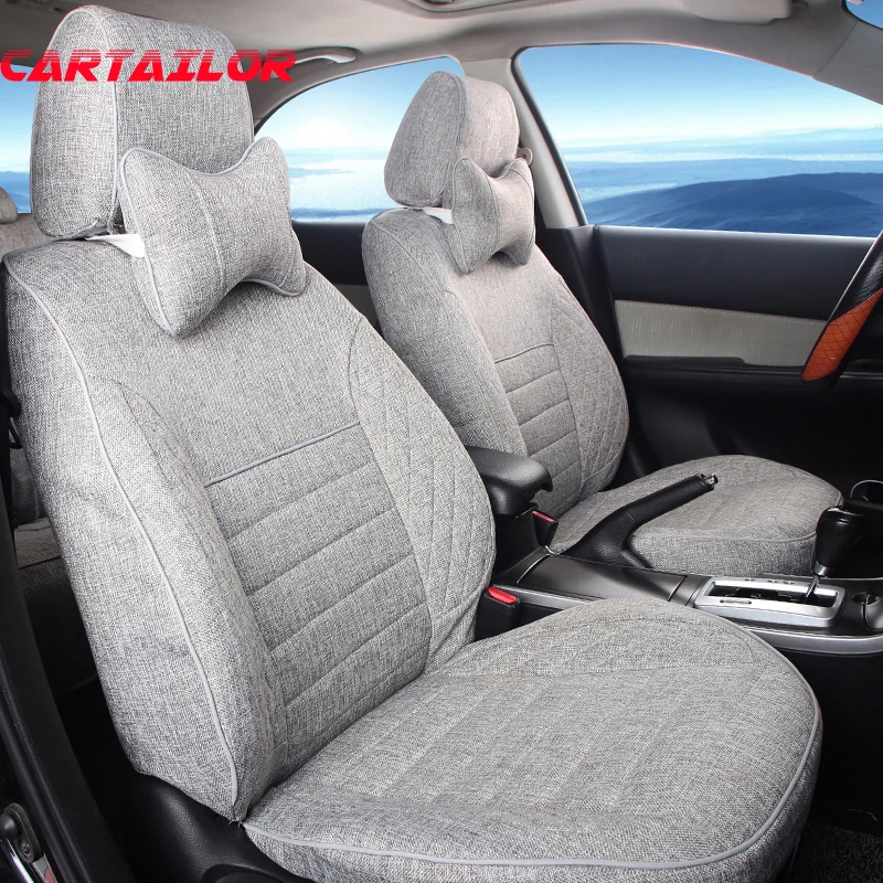 CARTAILOR Cover Cover Seat for Kia Carnival Seats Covers Set Airbag Compatible Linen Cloth Auto