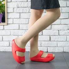 1 пара; женские массажные тапочки; обувь для фитнеса и похудения; нескользящая Мягкая Обувь на танкетке; SEC88