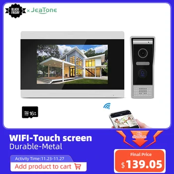 

Jeatone Tuya smart 7 inch WIFI IP Video intercom phone doorbell record snapshot/video Only monitor AHD/720P 32G 87710