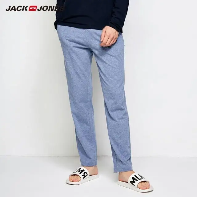 JackJones, мужская хлопковая Домашняя одежда, брюки на шнурке, облегающие, модные брюки, Мужская одежда, бренд 2183HC502 - Цвет: SAPPHIRE BLUE