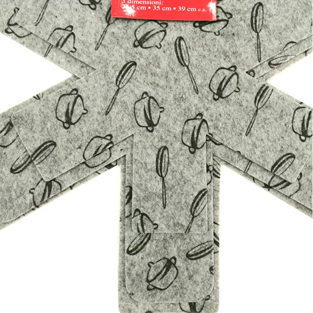  12pcs/set Divider Pads Non-woven Pot and Pan Non-stick Pan Bottom Protection Pad for Table Pots and