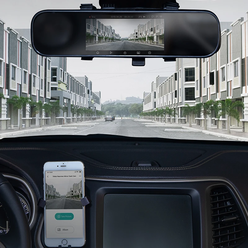 70mai зеркало заднего вида Автомобильный видеорегистратор Wi-Fi Dashcam 24H монитор парковки видео рекордер 1600P HD камера ночного видения