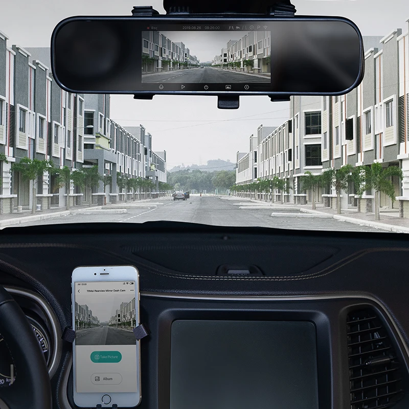 70mai Rearview Dash Cam Wide (MIDRIVE D07) | Mirror DVR Xiaomi Night Vision Backup Camera|Видеорегистраторы|
