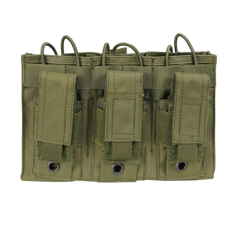 Multi Functional Magazine Pouch Triple Open-Top 1000D Nylon Daily Water Resistant Hunting Accessories Bag For Molle System