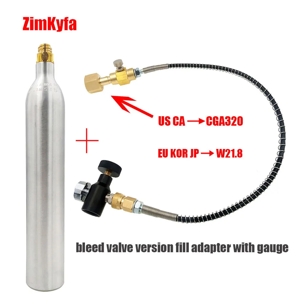 tamaño : 2 Adaptador de recarga de relleno de CO2 Kit de conector del adaptador de recarga del cilindro de tanque de llenado de CO2 for Soda Stream 