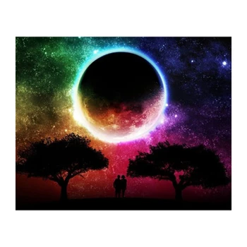 

Painting By Numbers Moon Landscape Diy Frameless Pictures By Numbers on Canvas Wall Art for Home Decor