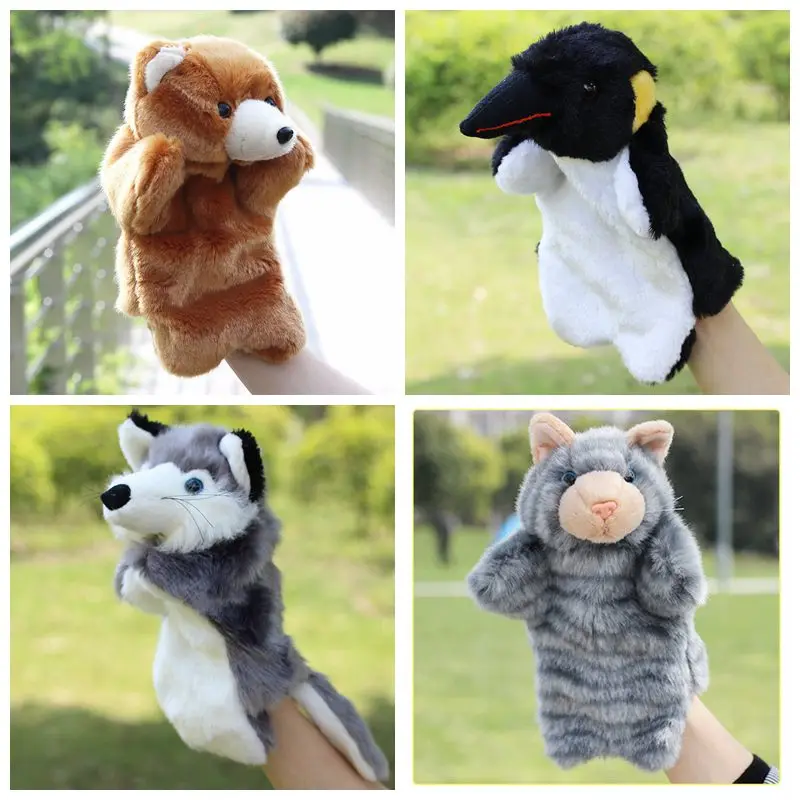Kawaii Animal Hand Puppets Finger Toys Plush Doll Baby Toys For Children Hand Toys Plush Hand Puppet Dolls Puppet Finger Puppets
