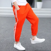 Летние спортивные штаны для девочек детские повседневные спортивные штаны летний стиль г. Летние новые стильные противомоскитные штаны для больших мальчиков