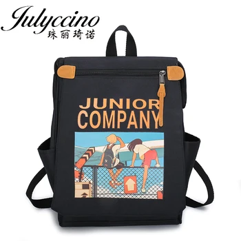 

JULYCCINO canvas Backpack printing Large school Teenage Girls Book Backpack for Women bags Shoulder bag youth Leisure College
