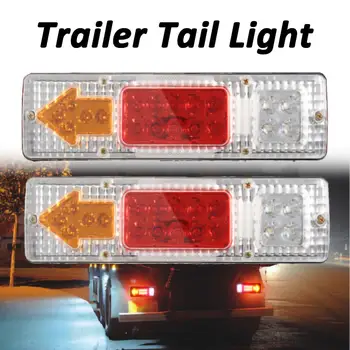 

2x 12V Durable Car Truck LED Rear Tail Light Warning Lights Rear Lamp Waterproof Pair Boat Trailer Truck Car lighting