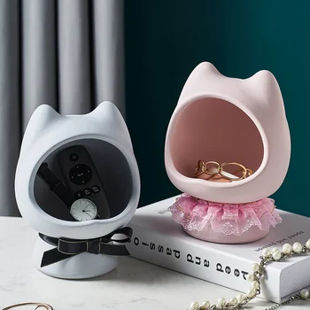 

Resin Cat Model Storage Tank Sundries Storage Modern Home Decoration Living Room Bedroom Desktop Decoration Cute Creative Gifts
