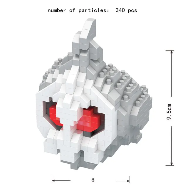TAKARA TOMY 41 styles Pokemon Pikachu Building Blocks 3D DIY Educational Model Ornament Mewtwo Micro Small Assembled Block Brick 8090A