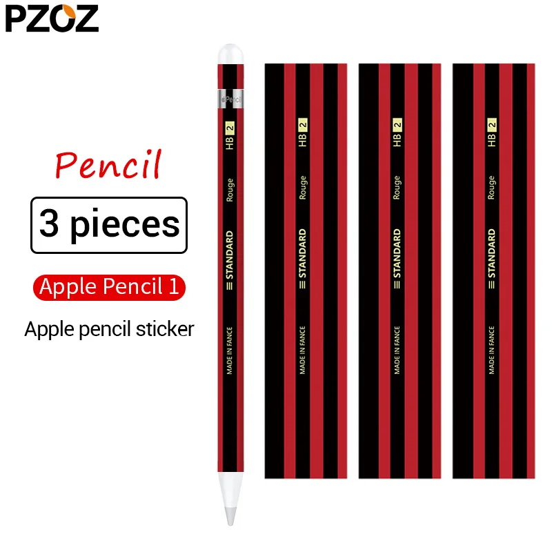 PZOZ для apple pencil 1 2 наклейки устойчивый к царапинам ультра тонкие нарисованные наклейки Стилус ручка с наклейками Нескользящая защитная бумага - Цвета: pencil1 2Bpencil